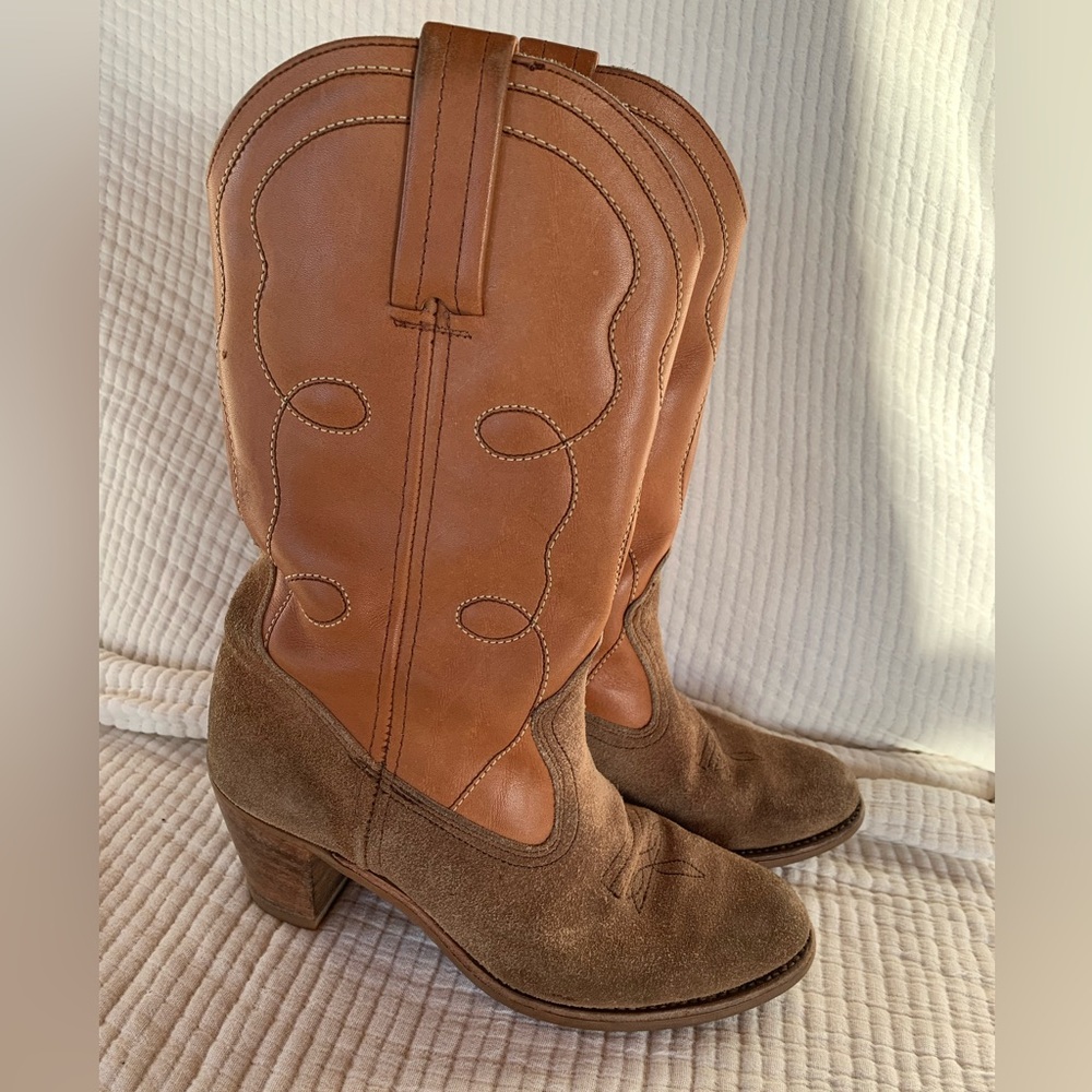 Vintage Dexter Leather Cowboy Boots - Picture 1 of 7